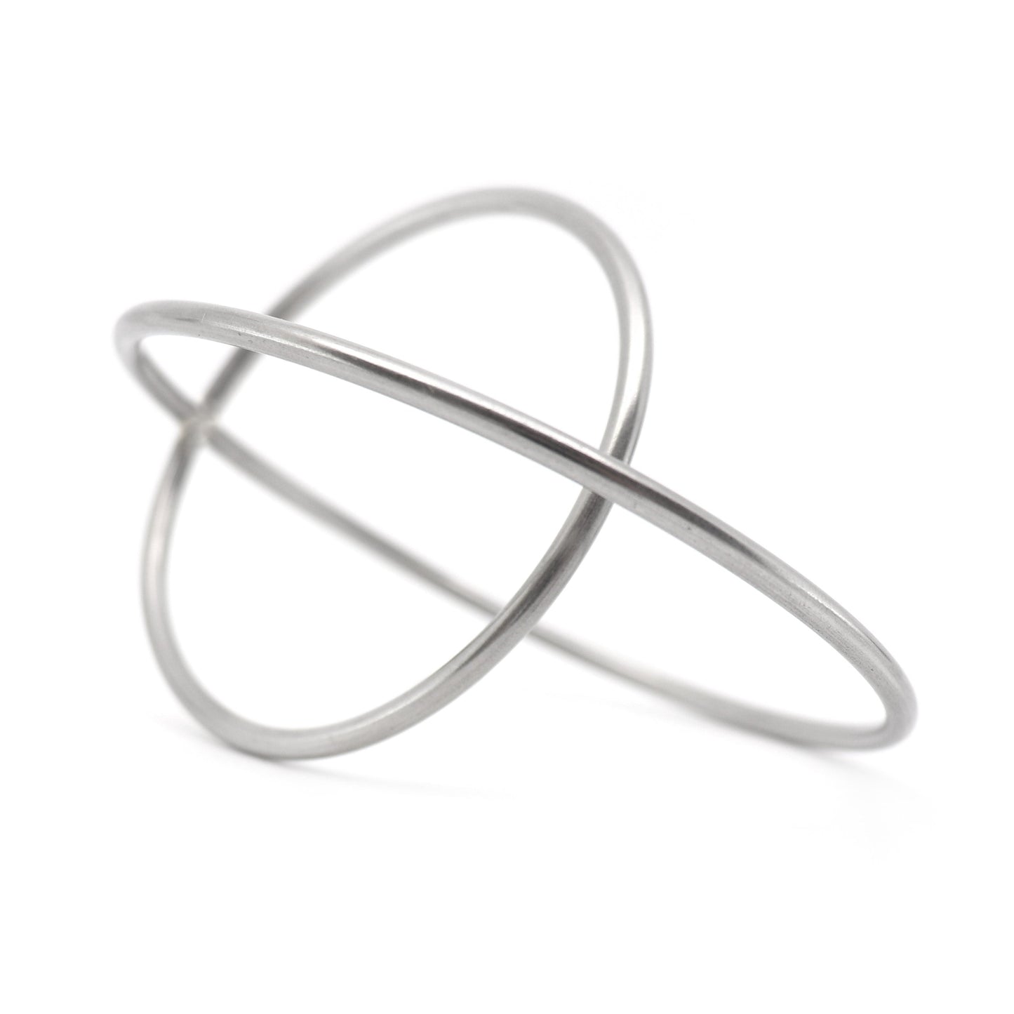 steel bangle with white background