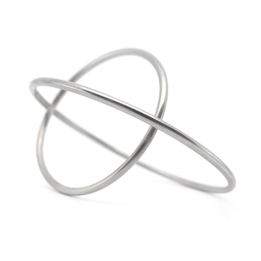 steel bangle with white background