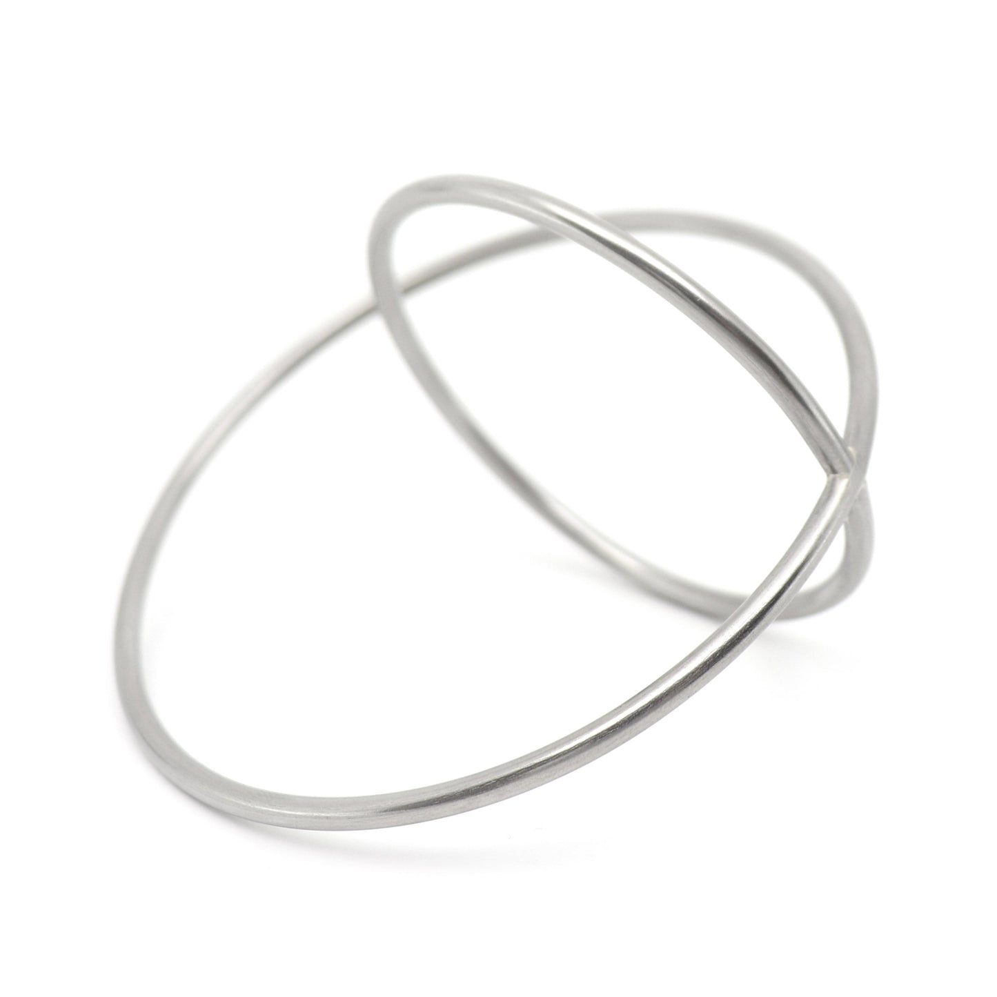 steel bangle with white background