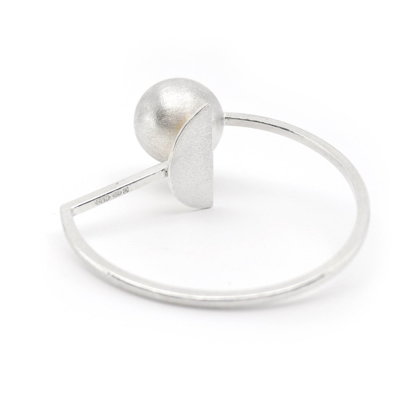 Inverse-A bauhaus bangle silverarchitectural - back