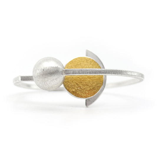 Statement handmade Bauhaus architectural bangle