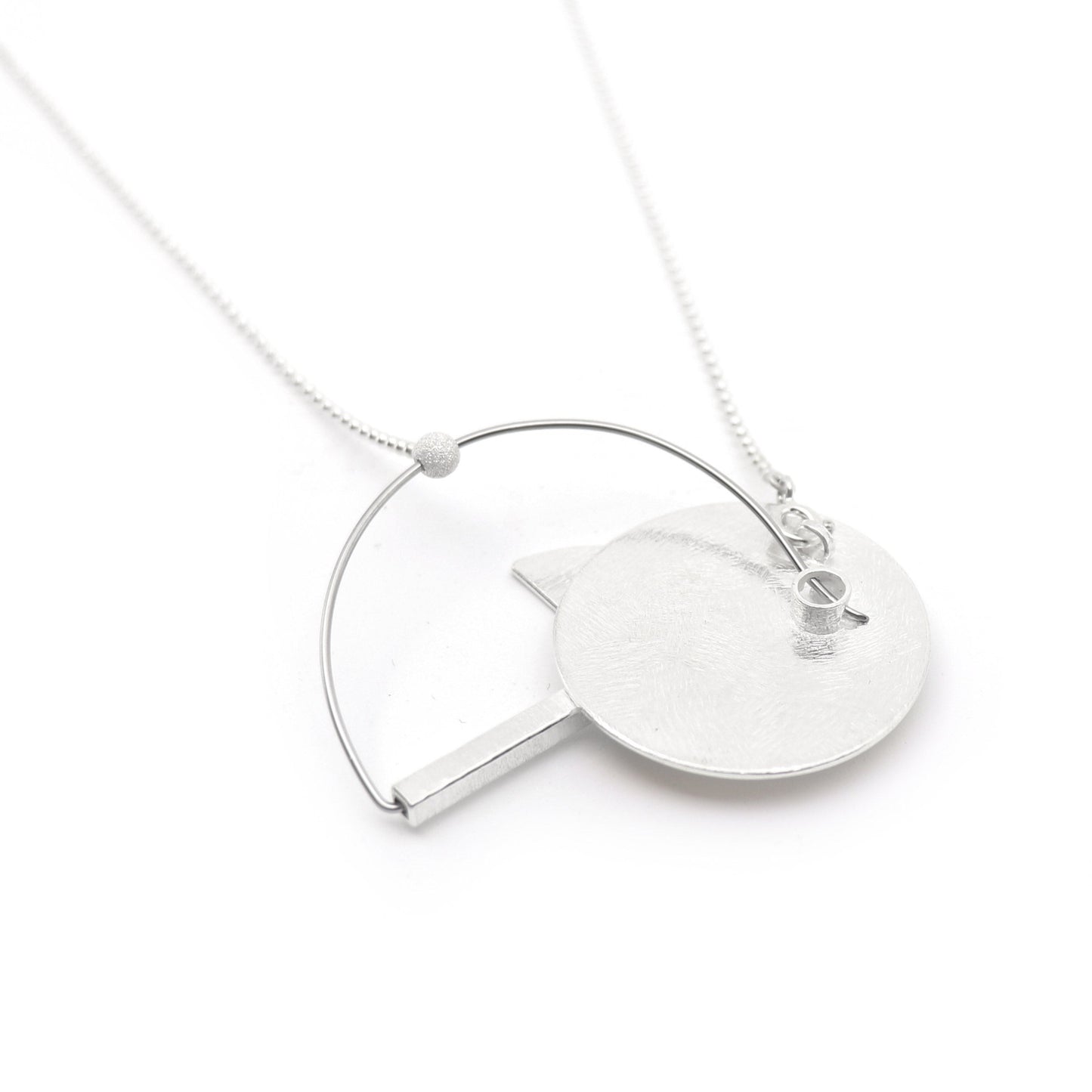 Inversible convertible statement necklace brooch SML BACK gold silver