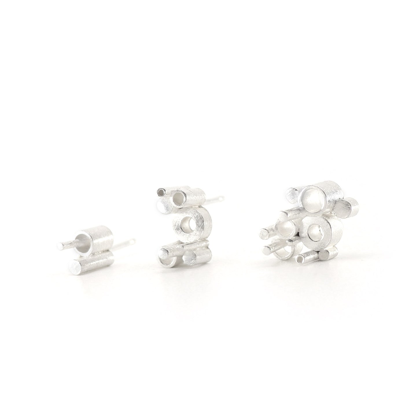 Metropolis Architectural Stud Earrings | silver or gold