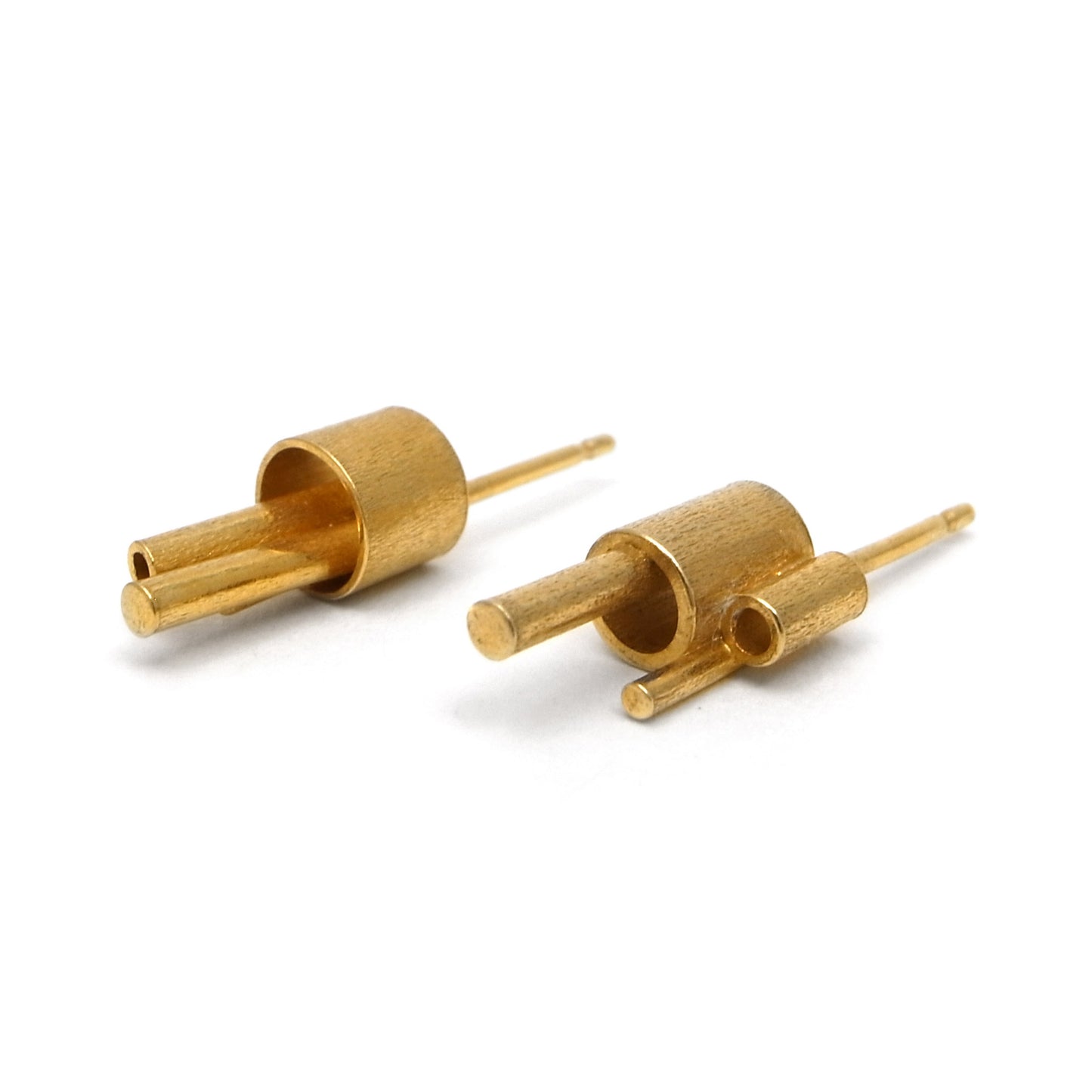 Microtropolis Circular Stud Earrings | silver or gold