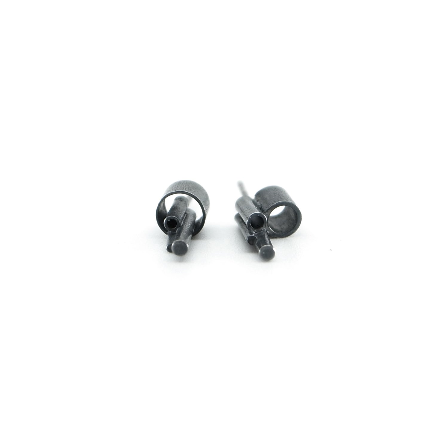 Microtropolis Circular Stud Earrings | silver or gold