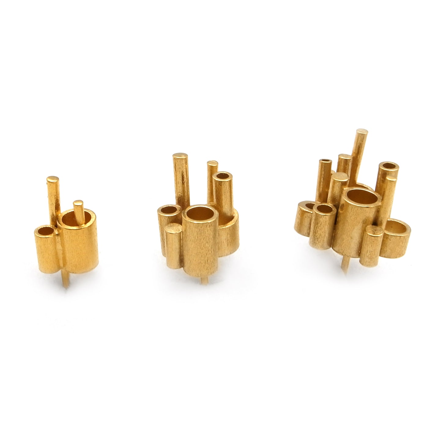 Metropolis Architectural Stud Earrings | silver or gold