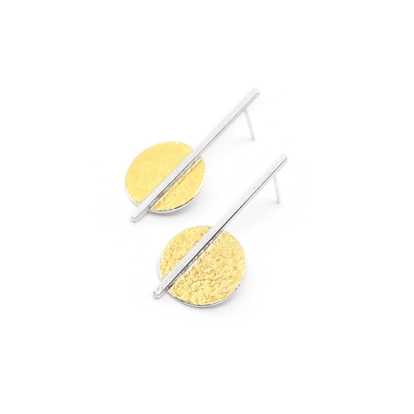 Flipside Mismatched or individual Earrings | silver & gold