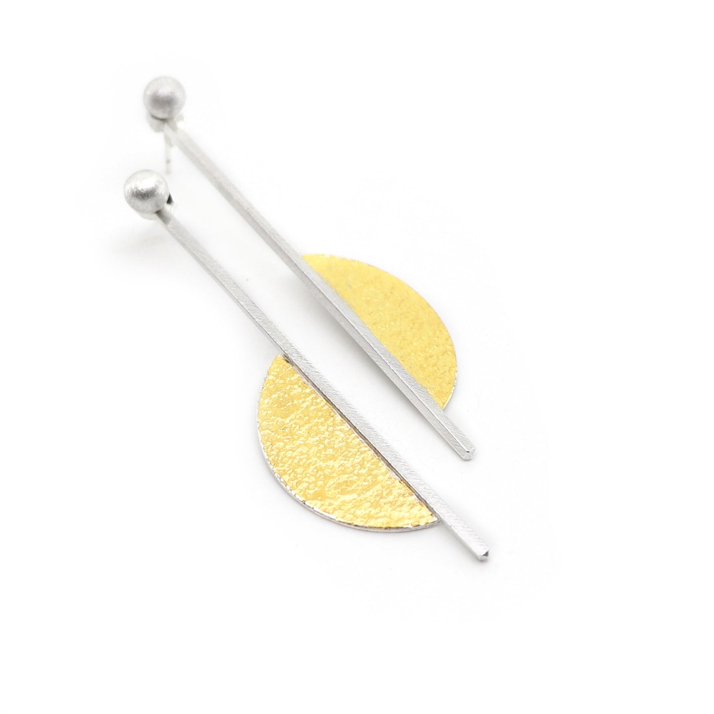 Flipside Mismatched or individual Earrings | silver & gold