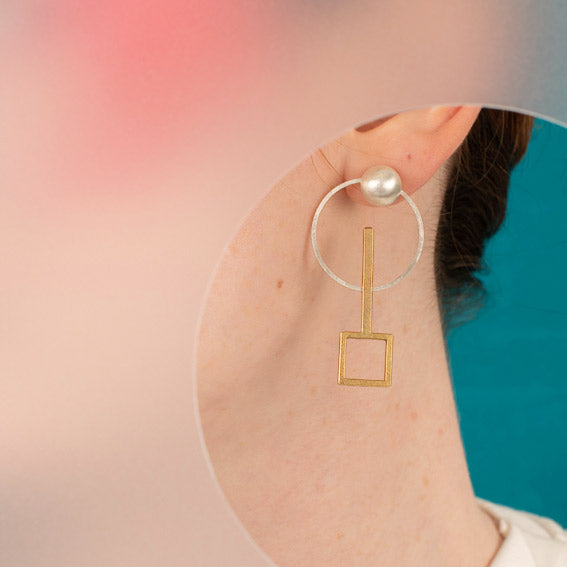 Pick'n'Mix Ball Earrings in Silver & Gold | multiple ways to wear