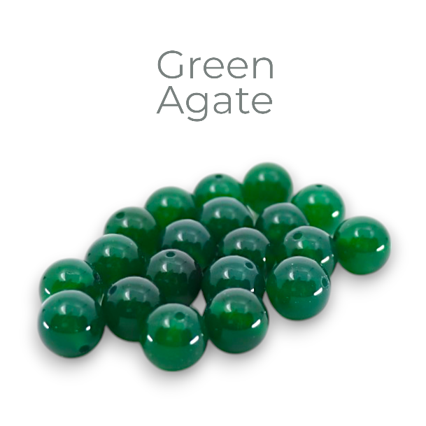 green agate beads