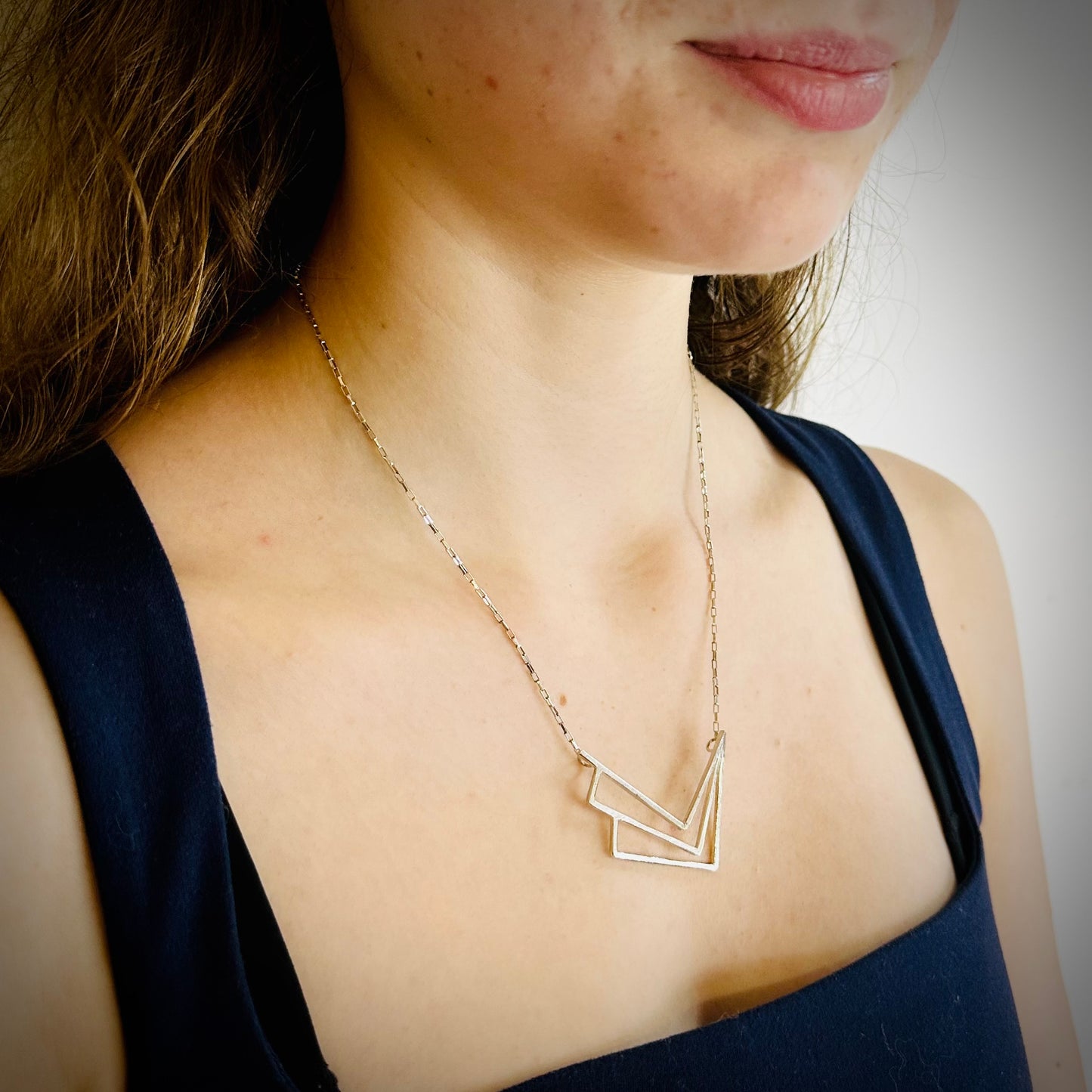 Fibonacci Silver Geometric Necklace | Members Only