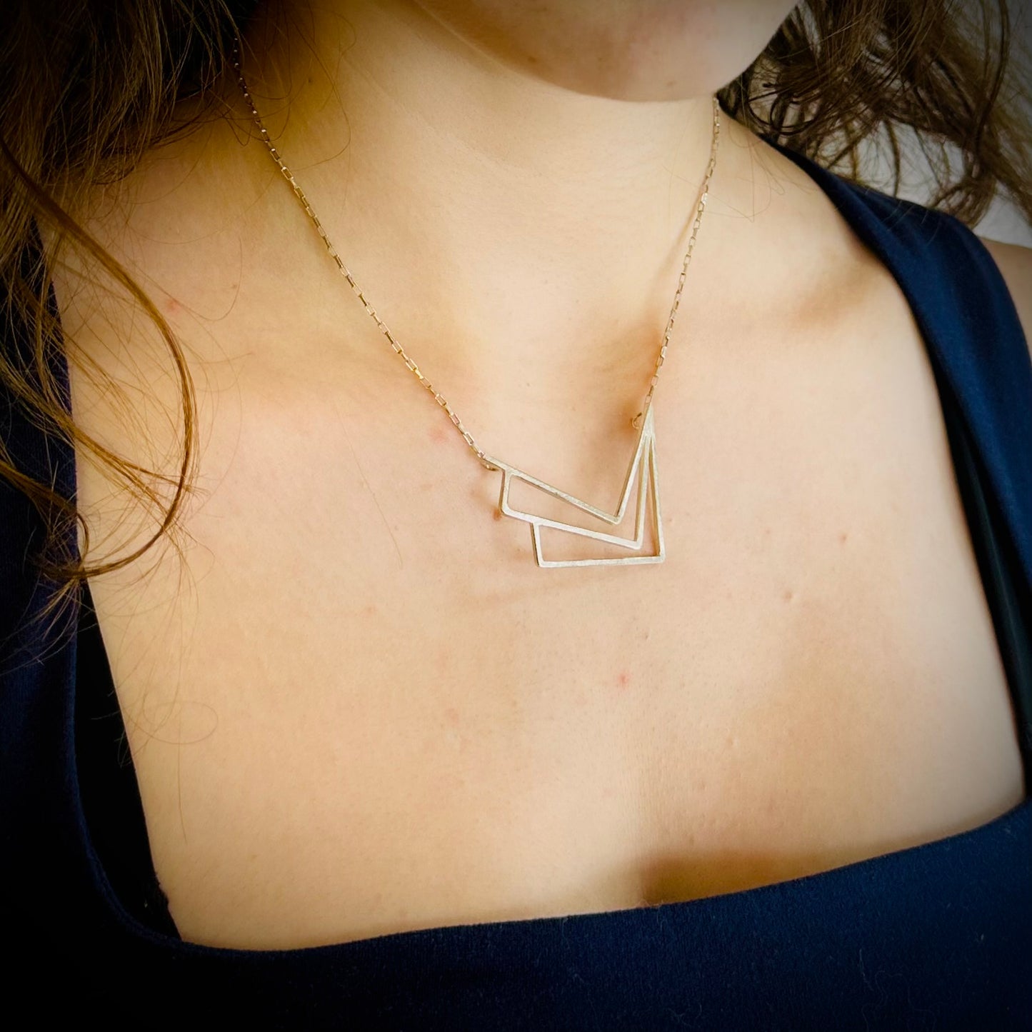 Fibonacci Silver Geometric Necklace | Members Only