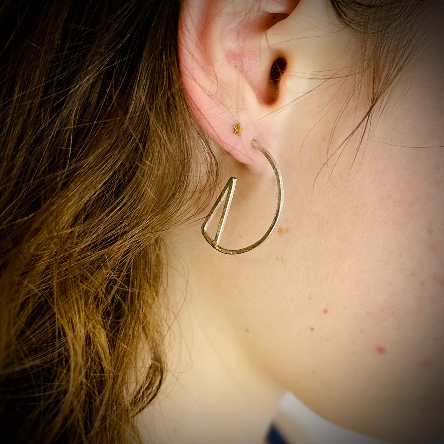 Fibonacci Mismatched Silver Hoop Earrings | Members Only