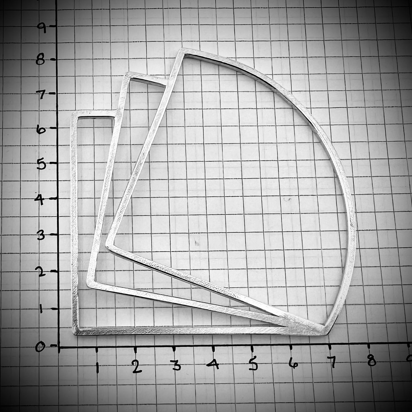 Fibonacci Silver Geometric Bangle | Members Only