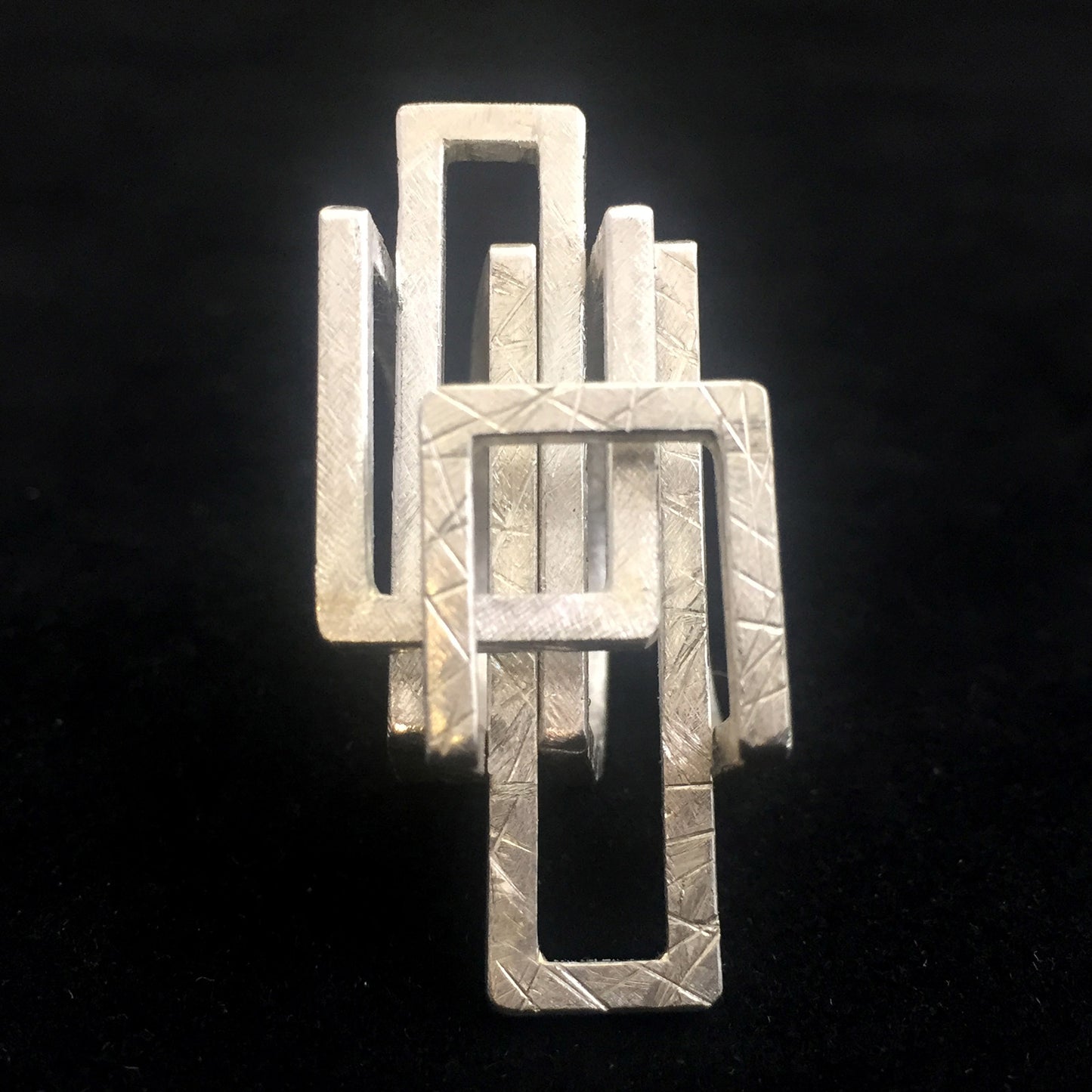 Lovelock Interlocking Architectural Ring Set | silver & gold