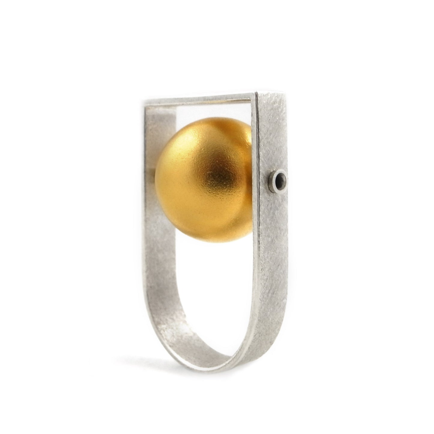 Skater Roller Ring Fidget Ring | silver & gold