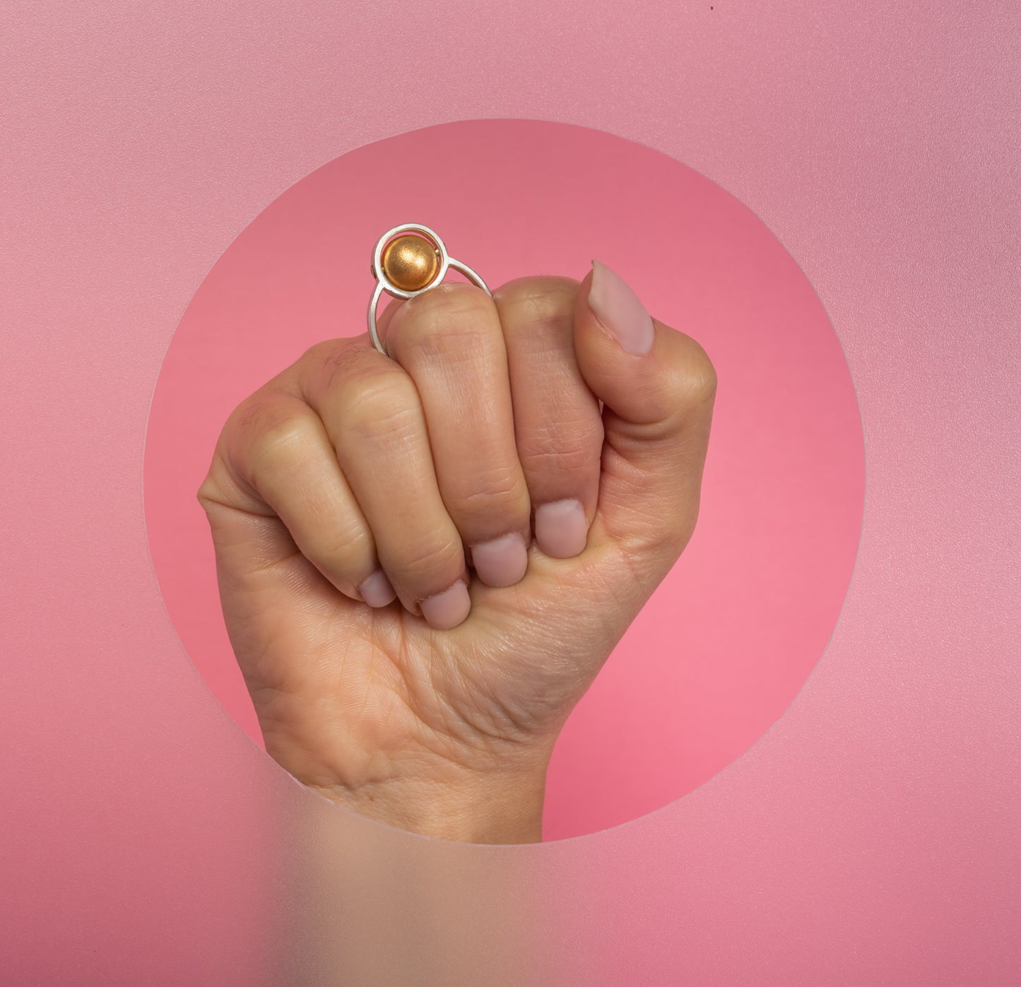 Babushka Fidget Ring - Size M only | silver & gold