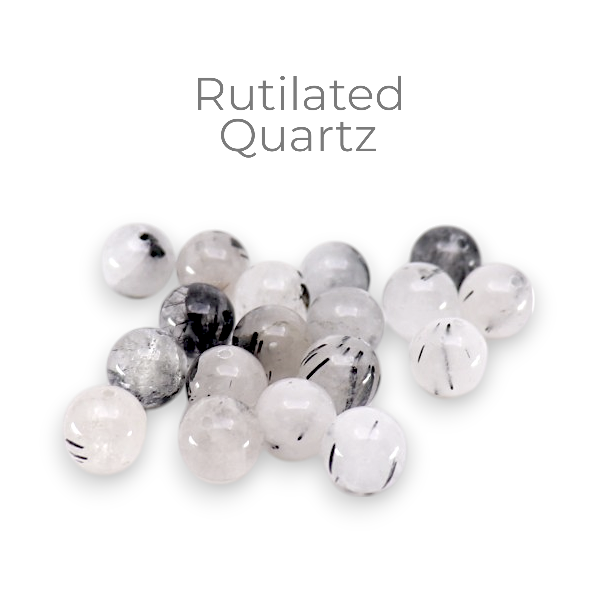 Rutilated quartz beads