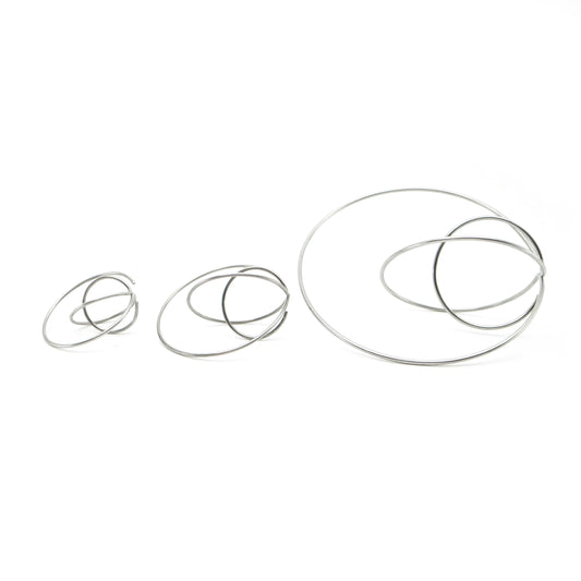 3 different size atomic earring
