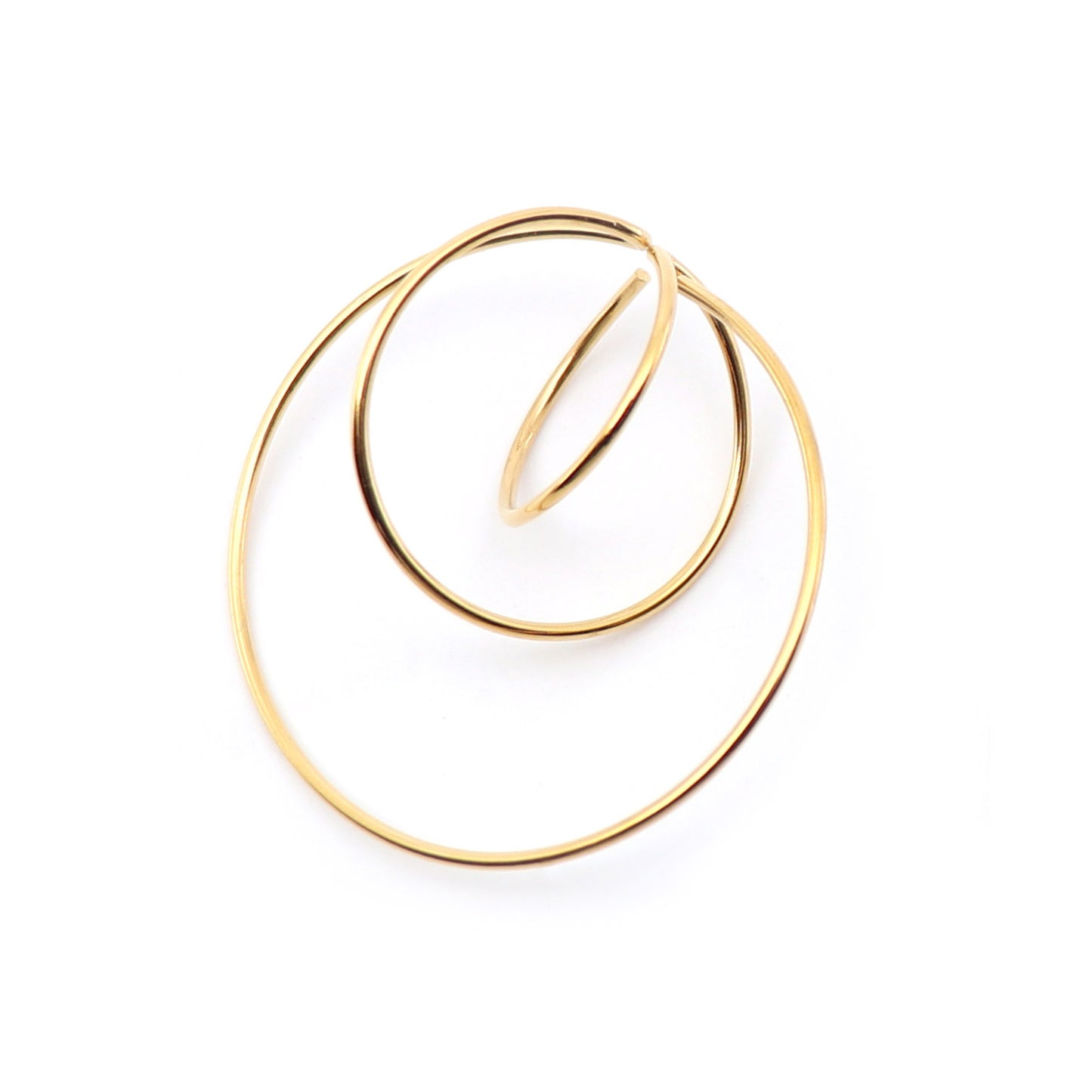 handcrafted gold hoop earring