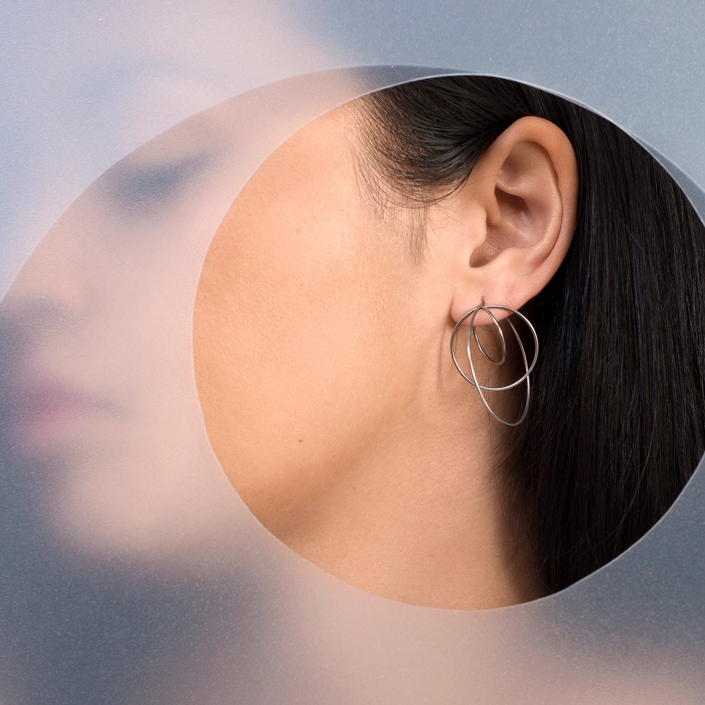 lightweight steel hoop earring