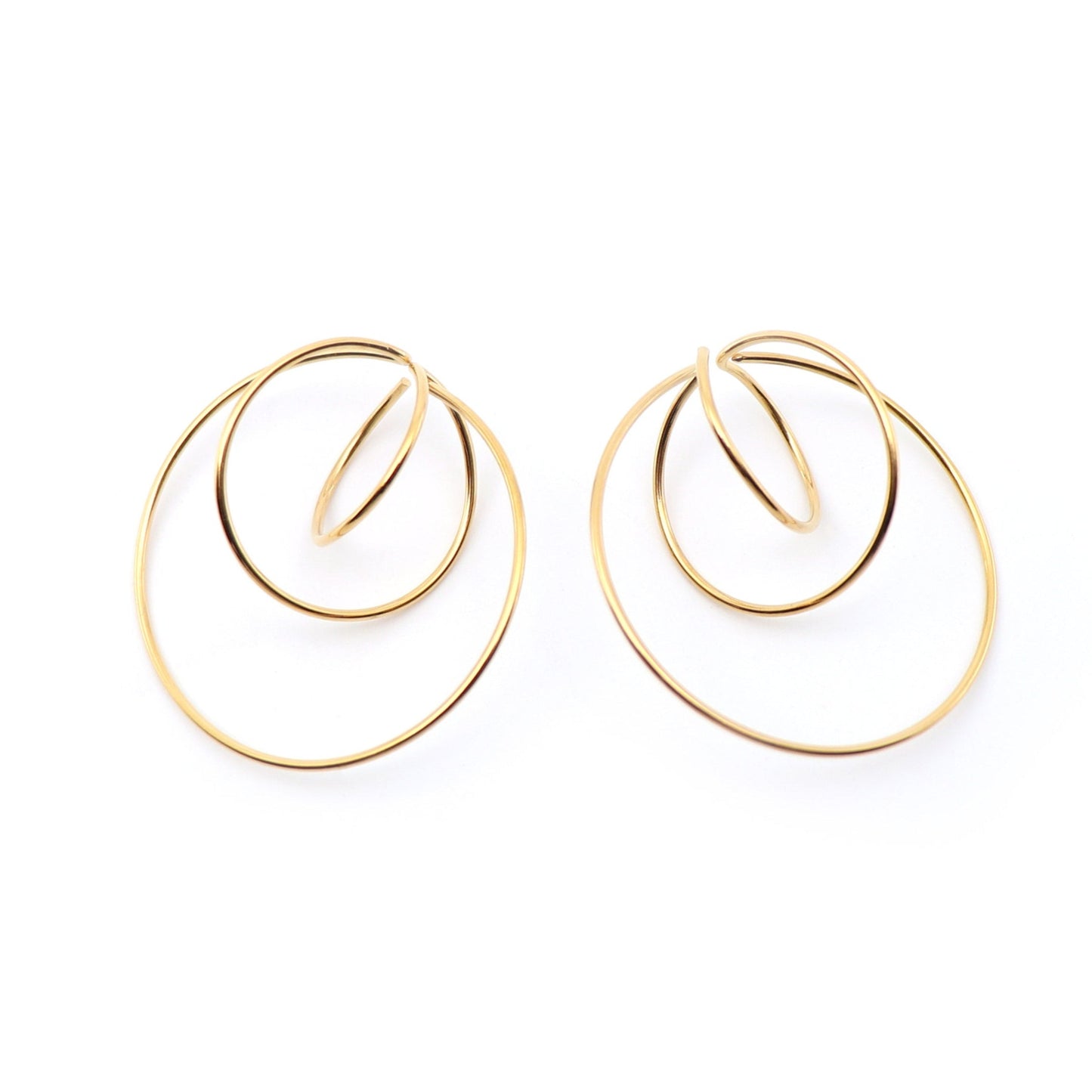 stand out gold hoops handmade