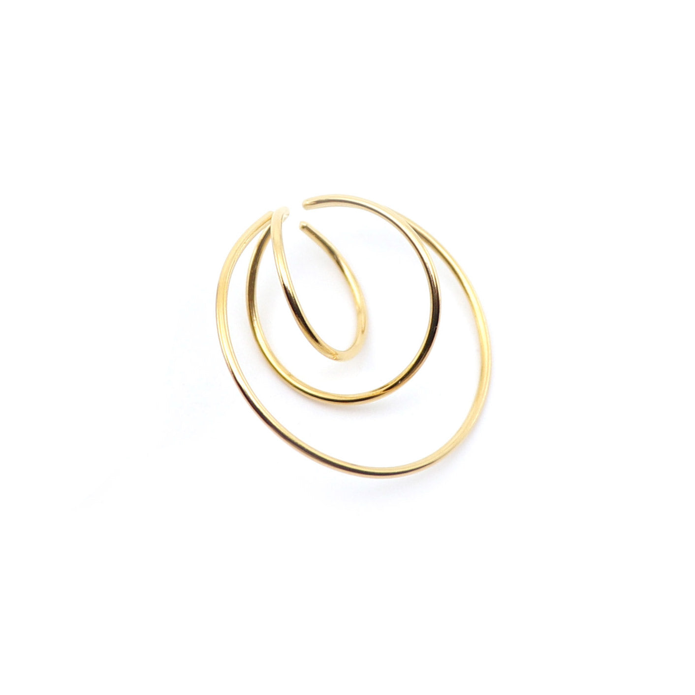 minimalist gold hoop earring mix and match