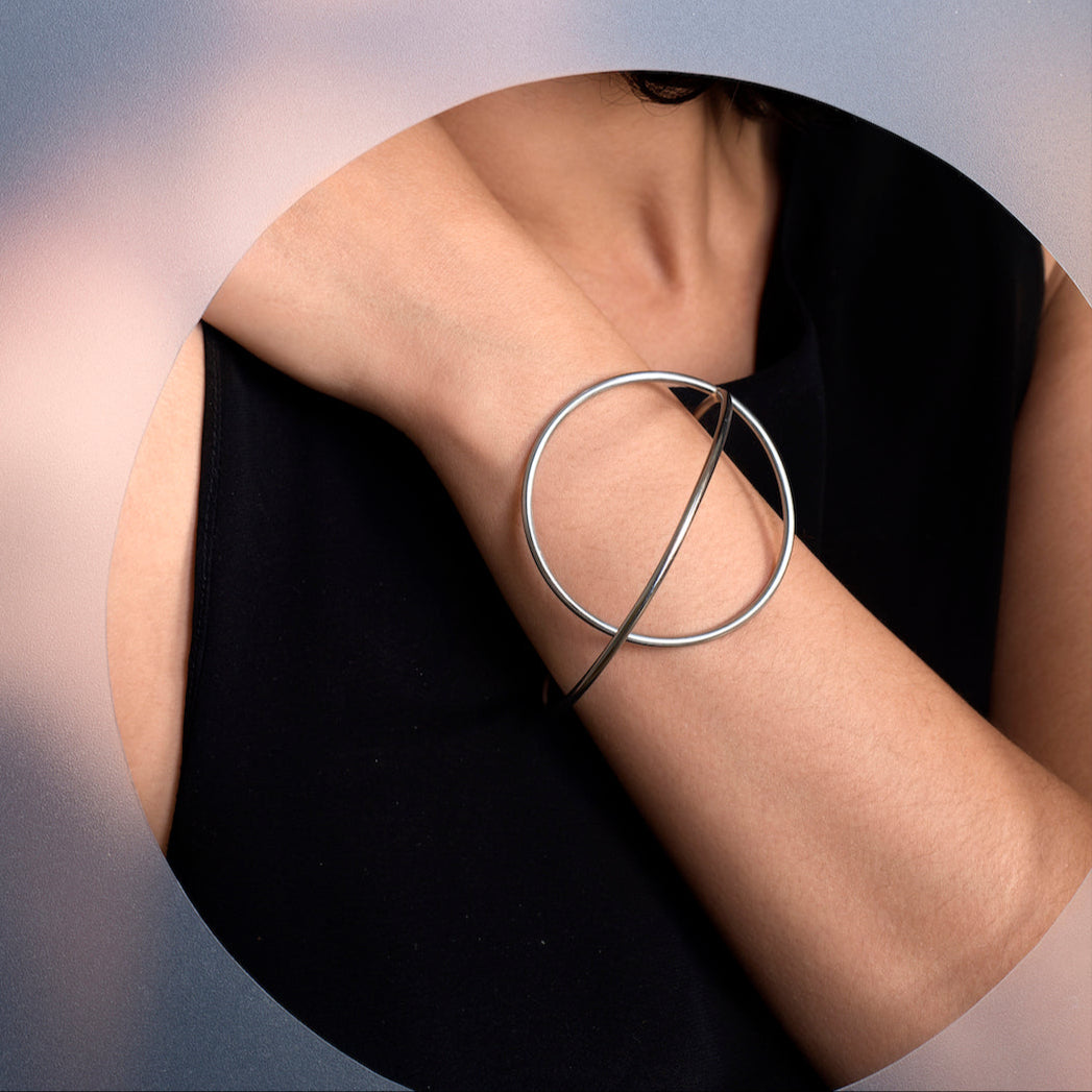 architectural steel bangle modelled