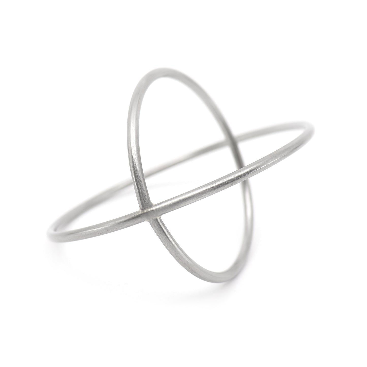 Structural steel bangle with white background