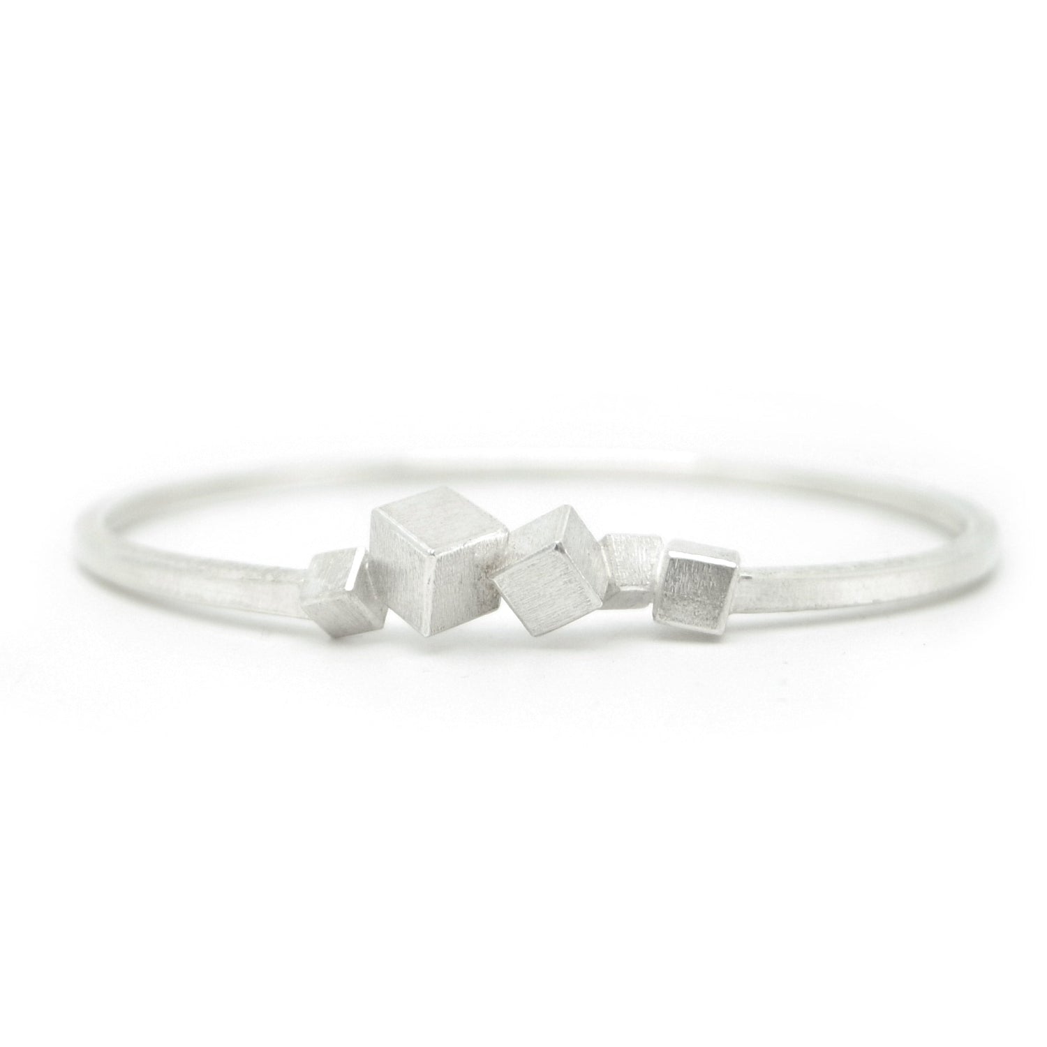 architectural commissioned bracelet in silver