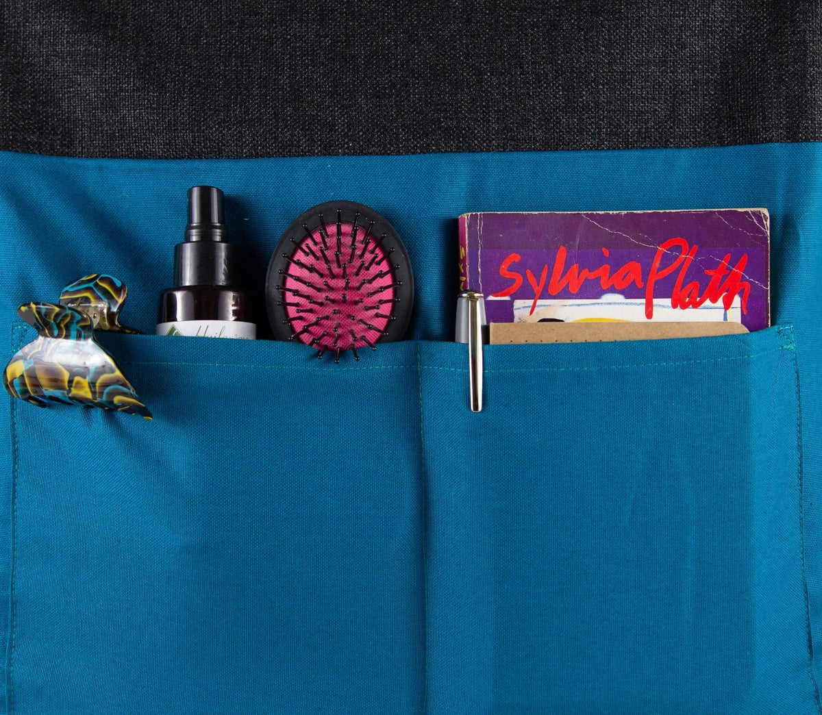 teal internal pockets metro bag