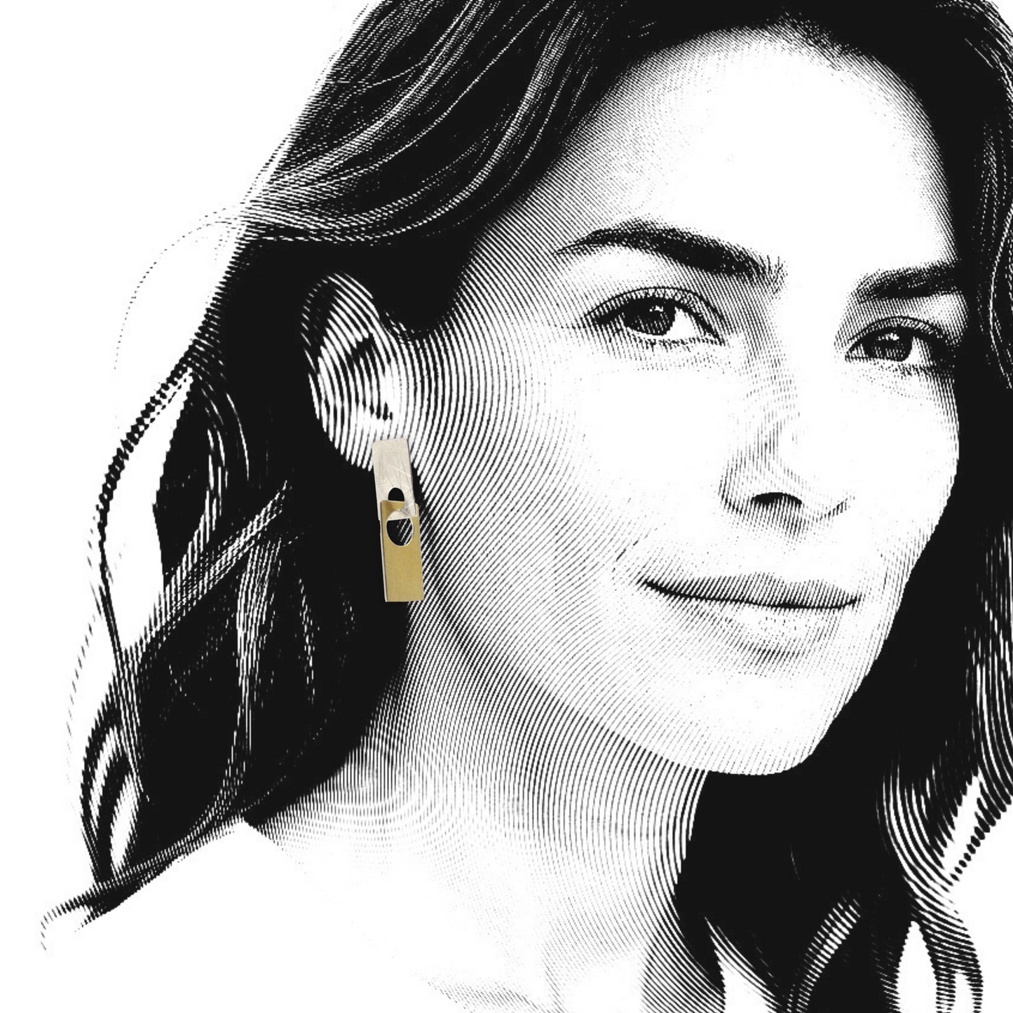 reCreate rectangle dangle earring 1