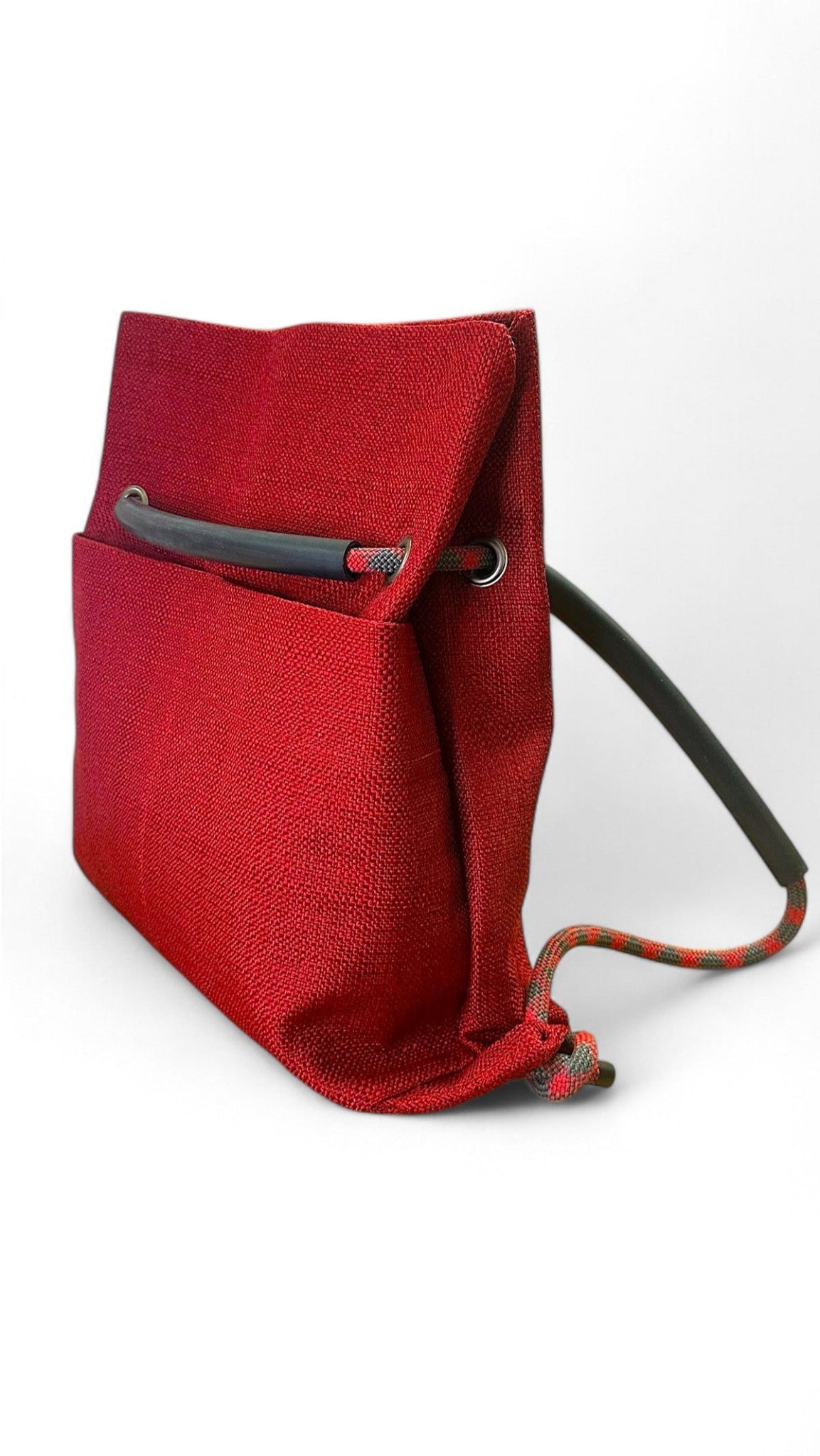 ditto red sustainable bag - sustainable backpack - handmade