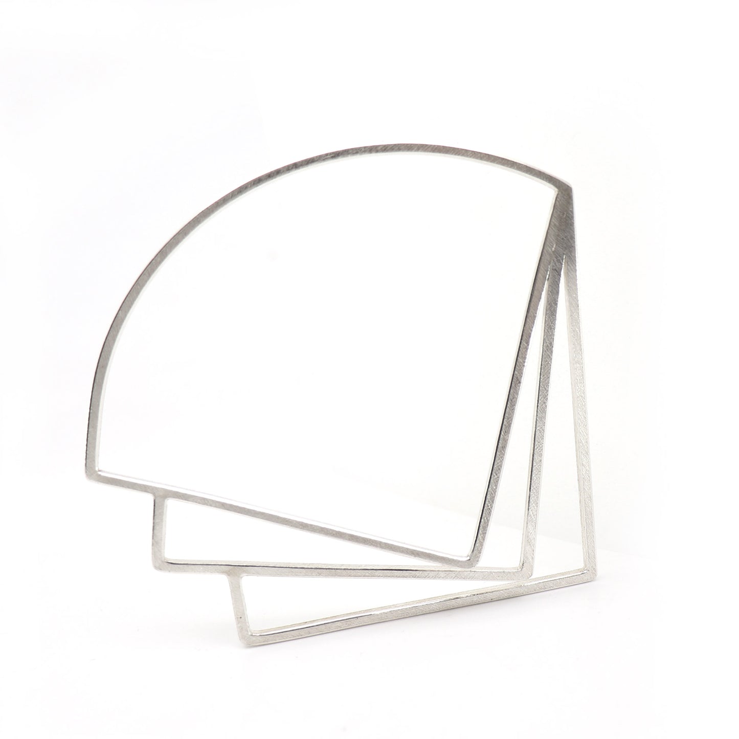 silver bangle on white background
