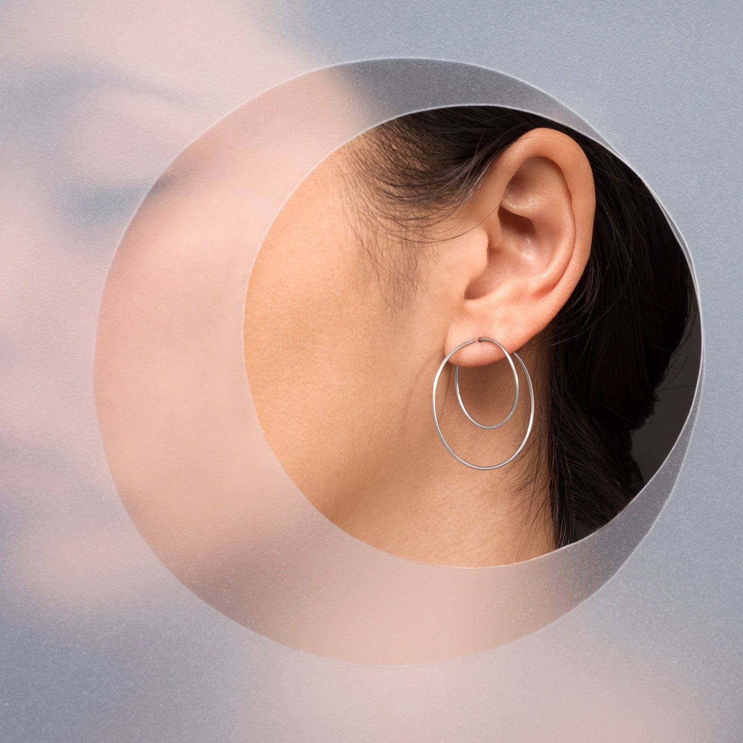 large subatomic solo earring