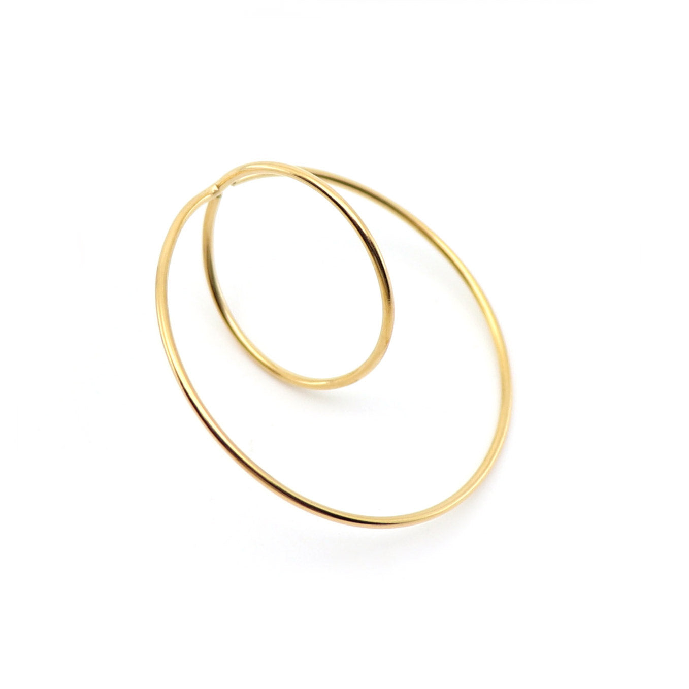 gold minimal hoop earring