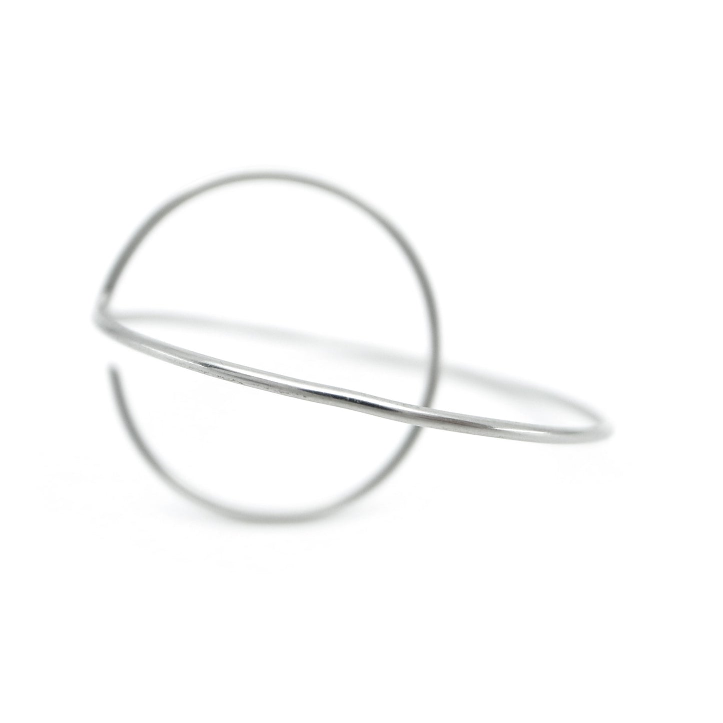 double hoop individual earring in steel