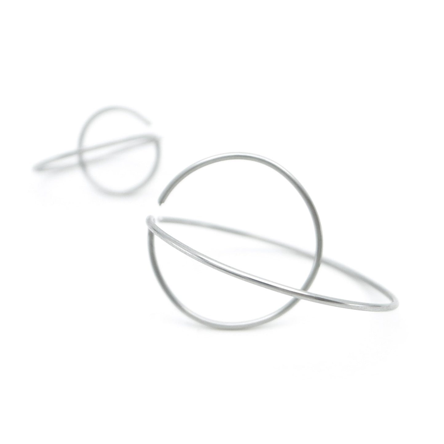 handmade steel hoop earrings