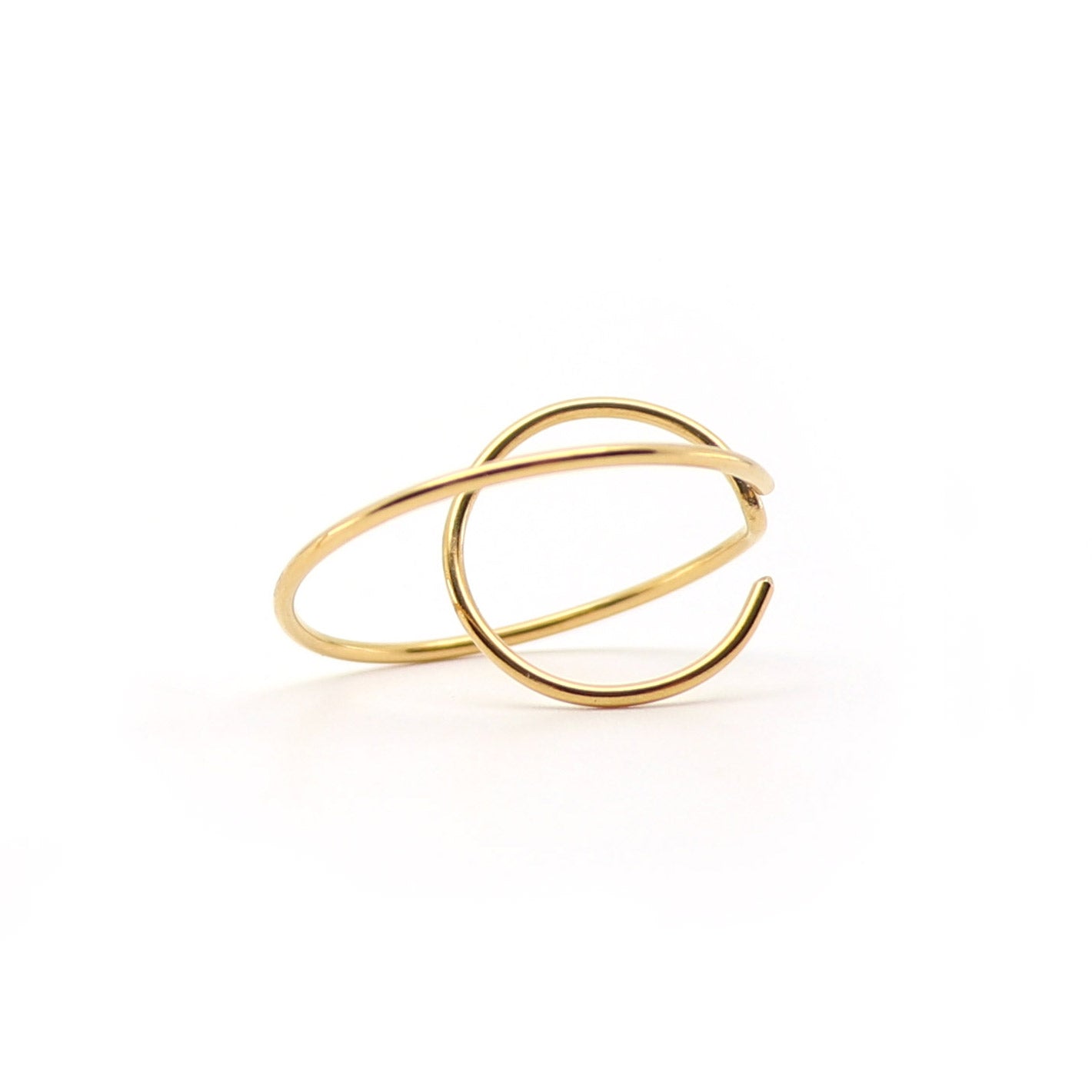 small individual gold hoop earring
