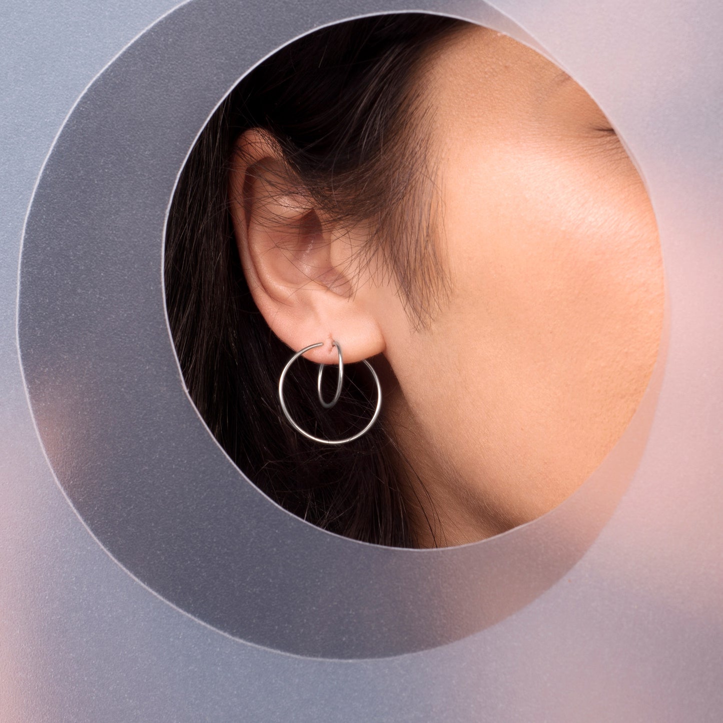 subatomic steel hoop earring