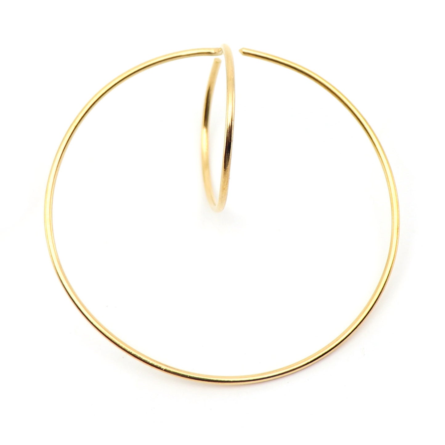 individual gold XL hoop earring