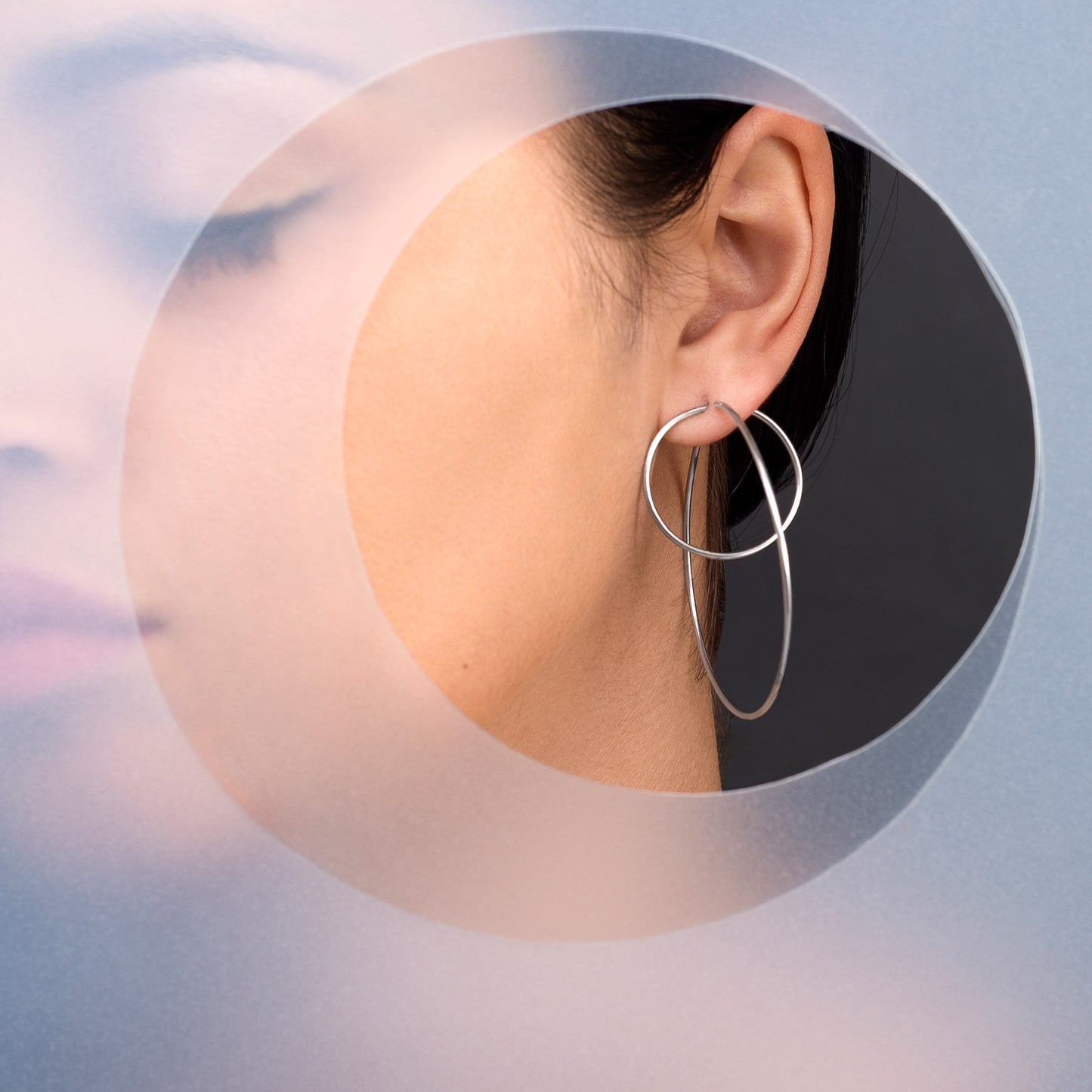 XL double hoop earring