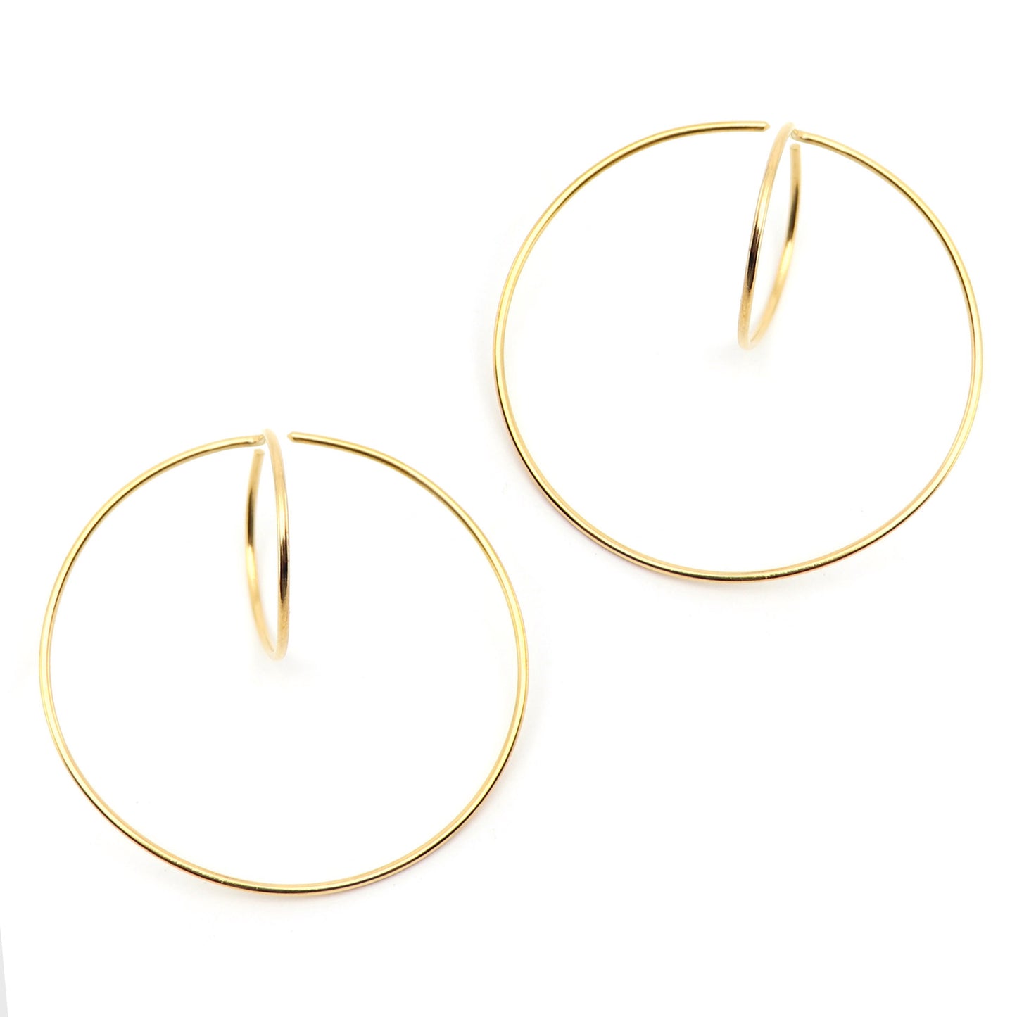 gold large hoop earrings