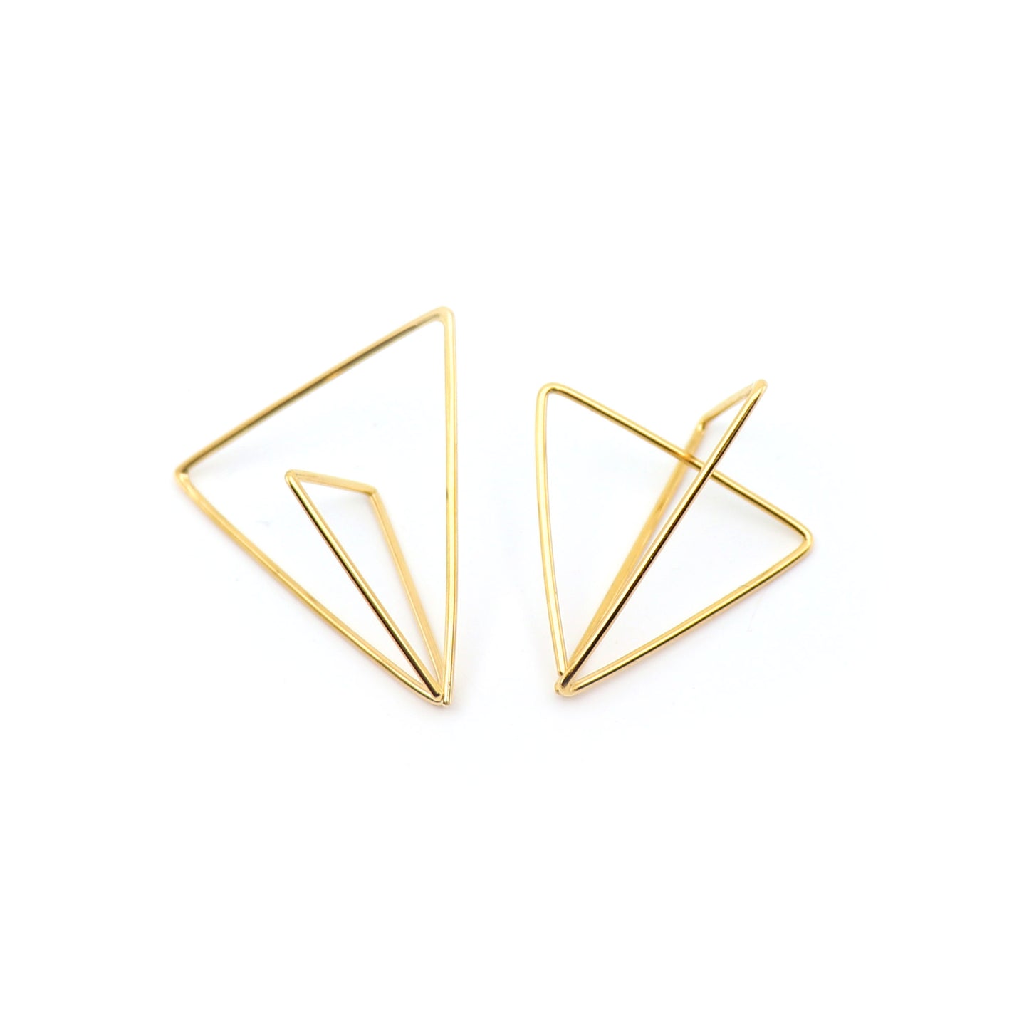 mismatched gold earrings handmade
