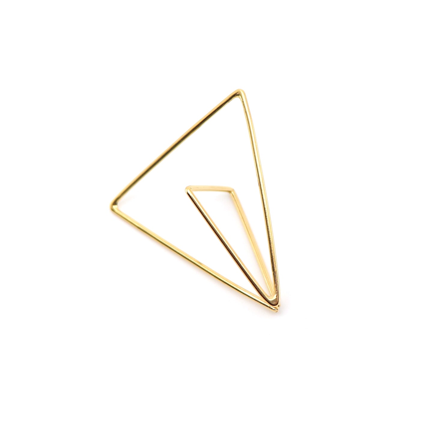 individual gold geometric earring