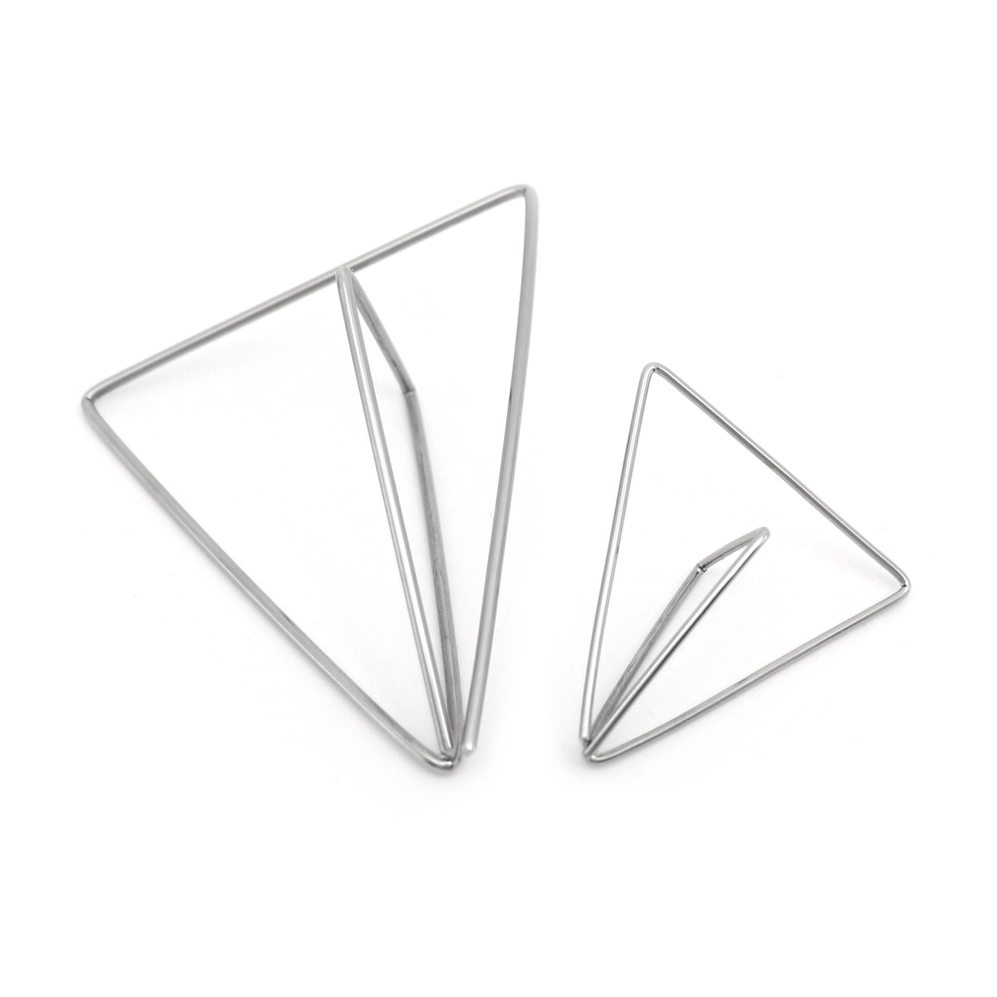 triangular hoop earrings