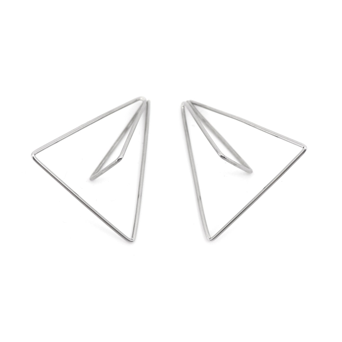 architectural triangle earring