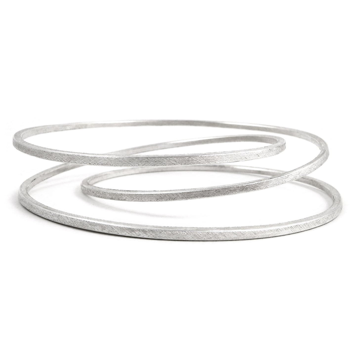 statement swirl bangle in sterling