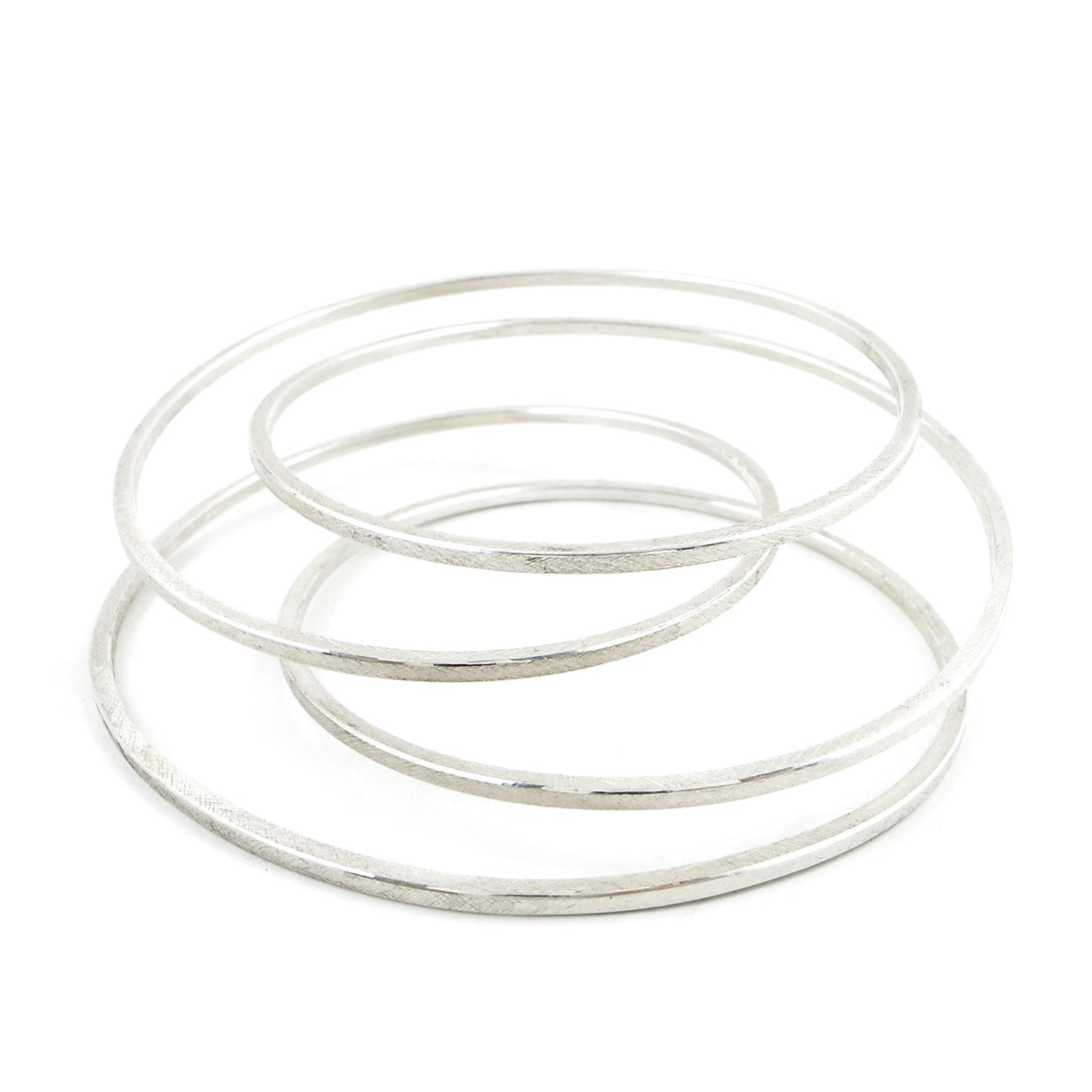 structural bangle in sterling silver