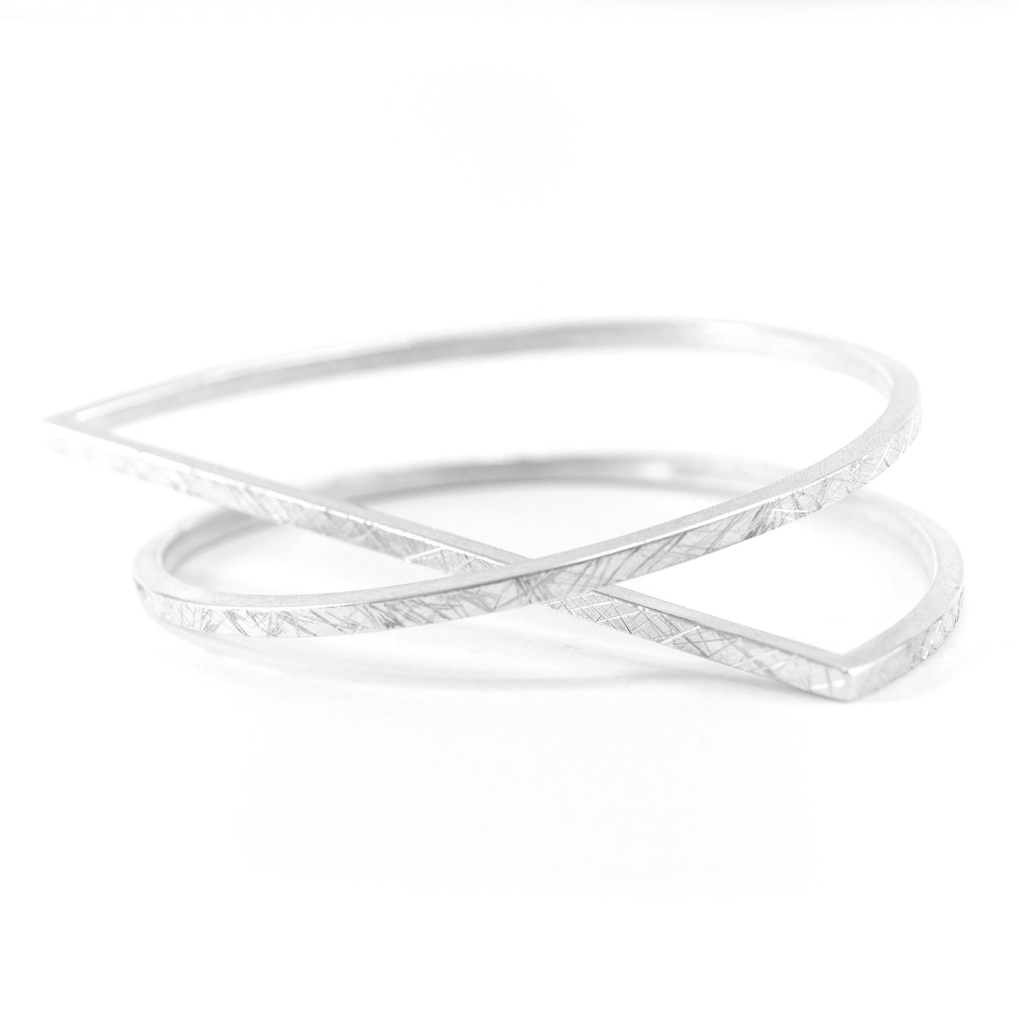 Rockabye Architectural Brutalist Bangle |  silver or gold